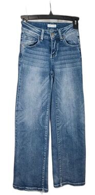 Fire & Rain size 0 women's wide leg mid rise denim blue jeans Make Offer!